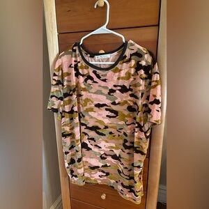 We The Free velvet camo top